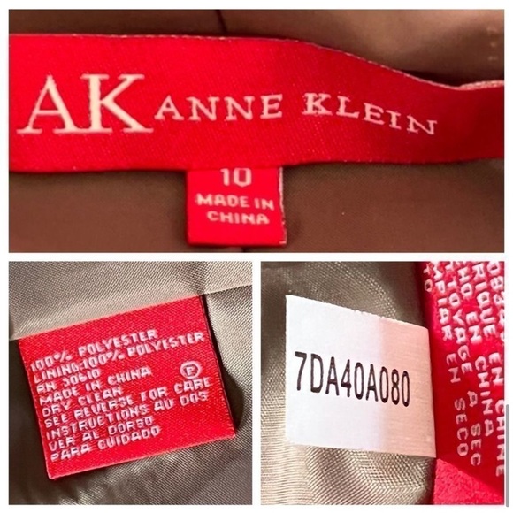 Anne Klein Chestnut Brown Button Front Blazer Size 10 - Picture 3 of 9